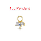 1PC Little Star Moon Snake Crystal Charms Pendant Helix Daith Earrings for Women Hanging Matching Piercing Lobe Tragus Jewelry