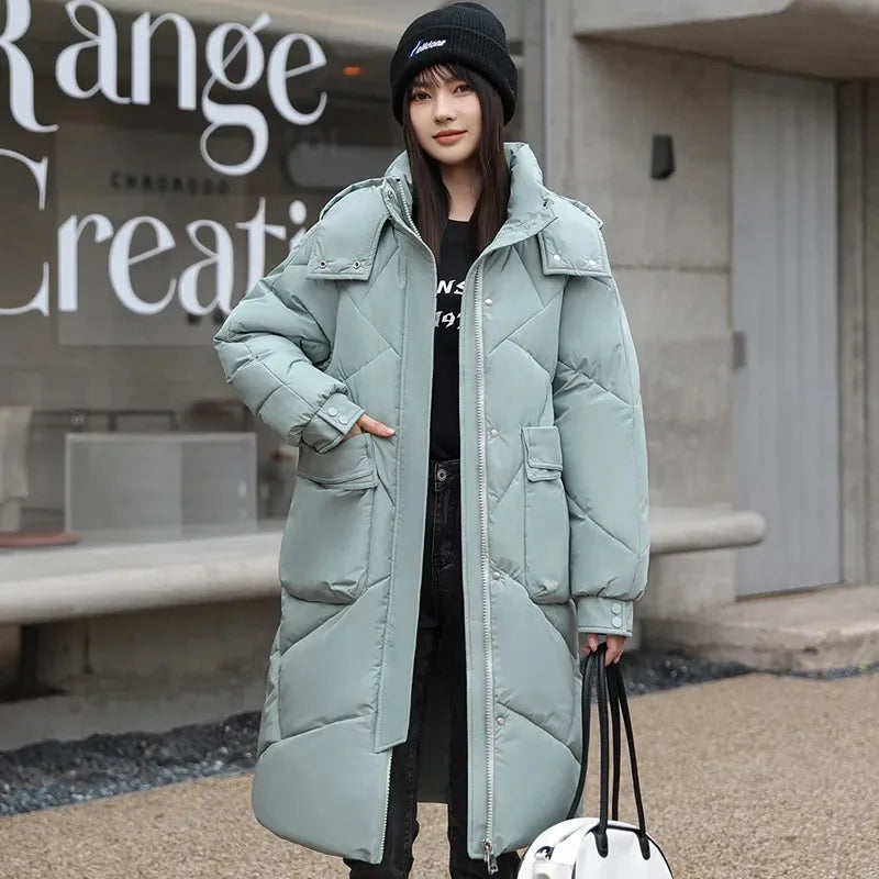 20 degrees Winter Women long Parkas Jackets Casual Hooded Thick Warm Windproof Parkas Coat Fashion Female outwear Long parkas