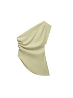 Asymmetric T-shirt New Women's Fashion Trend Spicy Girl Celebrity Temperament Off Shoulder Top