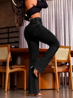 2025 Fashion Straight High Waist Jeans Women Elastic Skinny Denim Pants Y2K Trousers Shaping Butt Lift Slim-fit Jeans Black