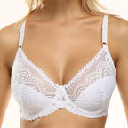 Beauwear B C Cup French Style Light Weight Women Lace Bra Breathable Back Closure Adjustable Strap Soft Deep V Thin Lingerie Top