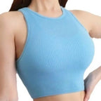 DIY Print Customize Sleeveless Vest Women's Summer High Waist Short Crop Top Fitness Running Yoga Clothes Slim Fast Dry Clothes