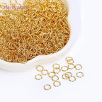18K Gold Plated Split Rings Connecting Ring Brass Open Jump Rings Accessories For Jewelry DIY Jewelry Material Wholesale