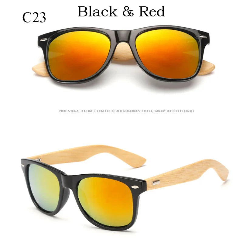 16 color Bamboo Sunglasses Men Wooden Sunglasses Women Brand Designer Mirror Original Wood Sun Glasses retro de sol masculino