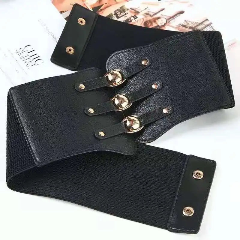 11cm Elastic Wide Corset Belts For Women Waist Plus Size Belt Female Dress Waistband Big Stretch Cummerbunds Clothes Accessory