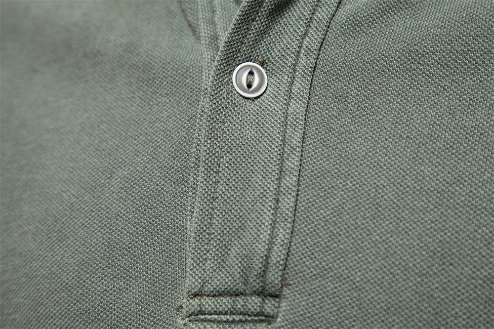 2025 Men's Slim Fit Cotton Polo Shirt - Stylish Lapel Design for Casual & Business Golf Wear