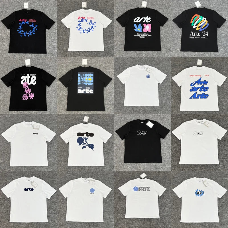 ARTE T-shirts Men Women Couples Streetwear High Quality Print Round Neck Short Sleeve Arte Top Tee One Day Shipped Out