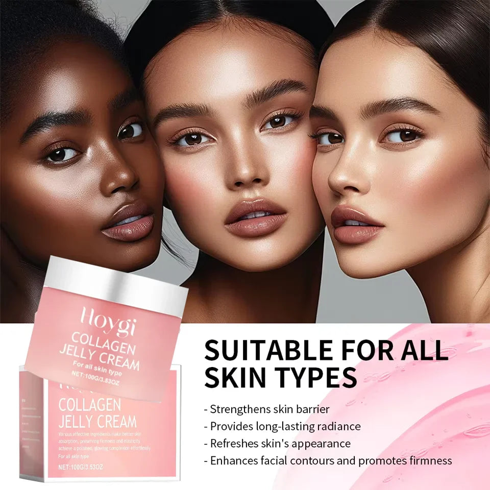 Collagen Jelly Cream Niacinamide Tightening Soothing Moisturizing Anti-Aging Firmness Hydration Skincare 100ml Face Gel