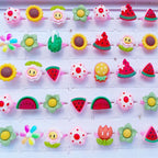 10pcs/lot Children's Cartoon Rings Candy Flower Animal Bow Shape Ring Set Mix Finger Jewellery Rings Kid Girls Toys Anillo