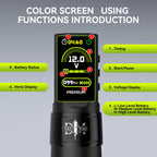 DM Wireless Tattoo Machine Kit Tattoo Pen Kit 4.0MM Stroke 1500mAh High-Capacity Battery For Permanent Makeup Tattoo Gun Kit