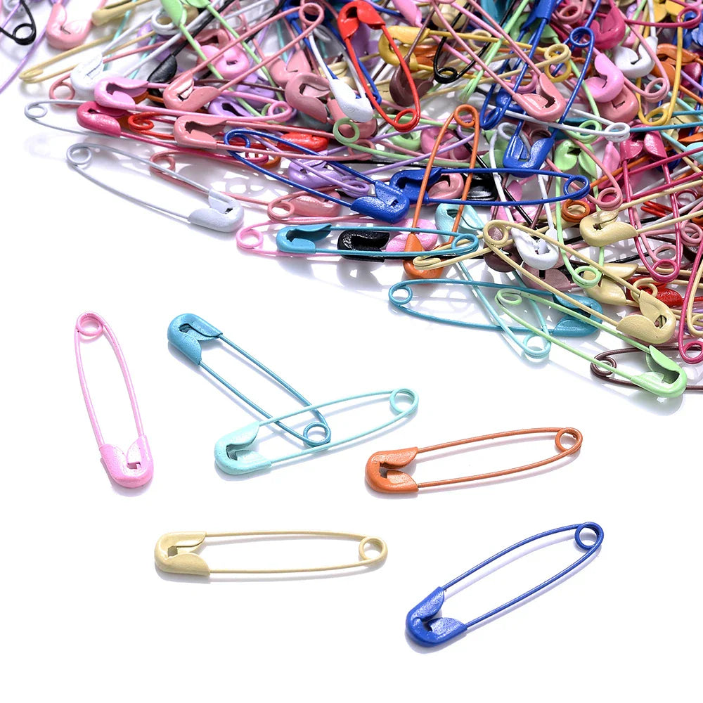30pcs 6x30mm Colorful High Quality Safety Pins Paper Clip DIY Sewing Tools Metal Needles Large Safety Pin Brooch Accessories