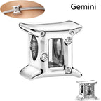 Authentic 925 Sterling Silver Sparkling Aries Leo Scorpio 12 Zodiac Signs Constellation Charm Beads Fit Pantaro Bracelet Jewelry