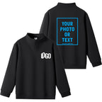DIY Customized Logo Sweater Men's Loose Size Hoodie Spring/Autumn Cotton Sportswear High Quality Top Men's Hip Hop Zipper Hoodie