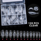 120Pcs Nail Forms For UV Gel Quick Building Extension Top Molds Dual Forms Acrylic Nail Art Tips Nails Accessories Tools
