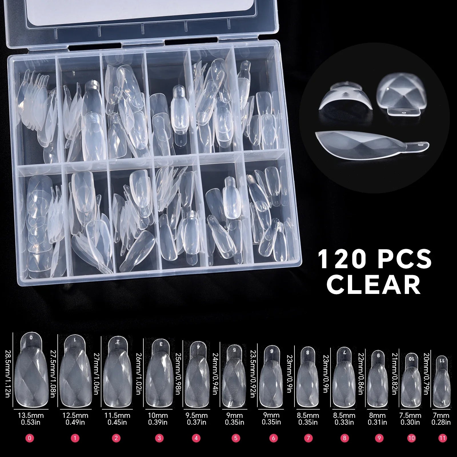 120Pcs Nail Forms For UV Gel Quick Building Extension Top Molds Dual Forms Acrylic Nail Art Tips Nails Accessories Tools