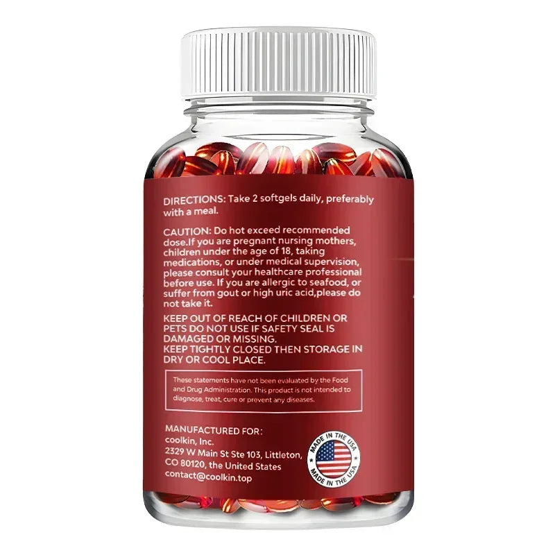 Astaxanthin 24mg - with Ashwagandha, Grape Seed Oil Extract - for Joint, Brain, Immune and Heart Support Diet
