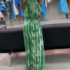 Elegant Women's Jumpsuits 2025 Summer Simple Casual  V-neck Lace Up Loose Lady Fashion Wide Leg Jumpsuit S-XXXL