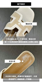 2025 Summer new arrival,fashion style grids high heel slippers for woman,thick heel outwear beach sandals for women