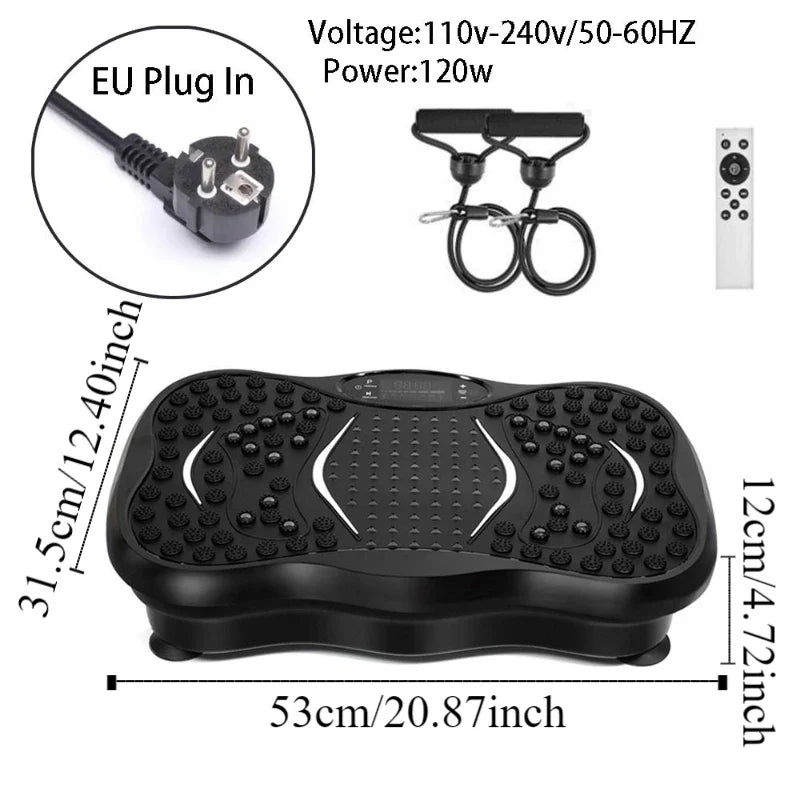 4D Vibration Fat Shaking Machine Music Multifunctional Vibration Platform Plate Mini Cardio Training Weight Loss Machine