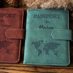 Custom Passport Cover Monogrammed Engraved Name Passport Cover Case Holder Wedding Bridesmaid Groomsman Gift Passport Wallet