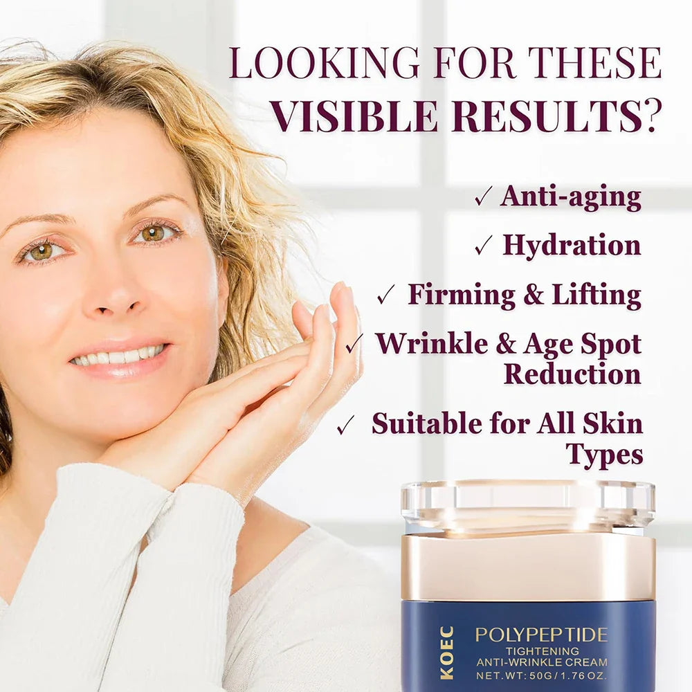 AHA+BHA+PHA Pore Care Liquid Skin Booster Serum And Polypeptide Tightening Anti-Wrinkle Cream  Deep Wrinkle Repair Night Cream