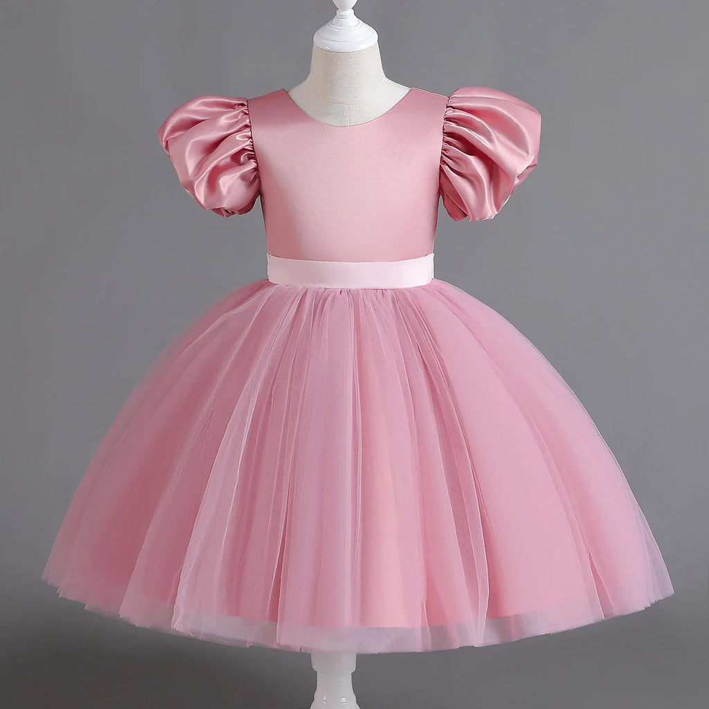 Elegant Girl Fluffy Dress Flower Baby Wedding Ceremony Costume Birthday Outfits White 1st Communion Tutu Gown Kids Gala Clothes