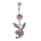 Belly Button Rings for Women Bunny Navel rings Gold color Rabbit Belly Rings Gem stone Belly Piercing Jewelry Body Jewelry