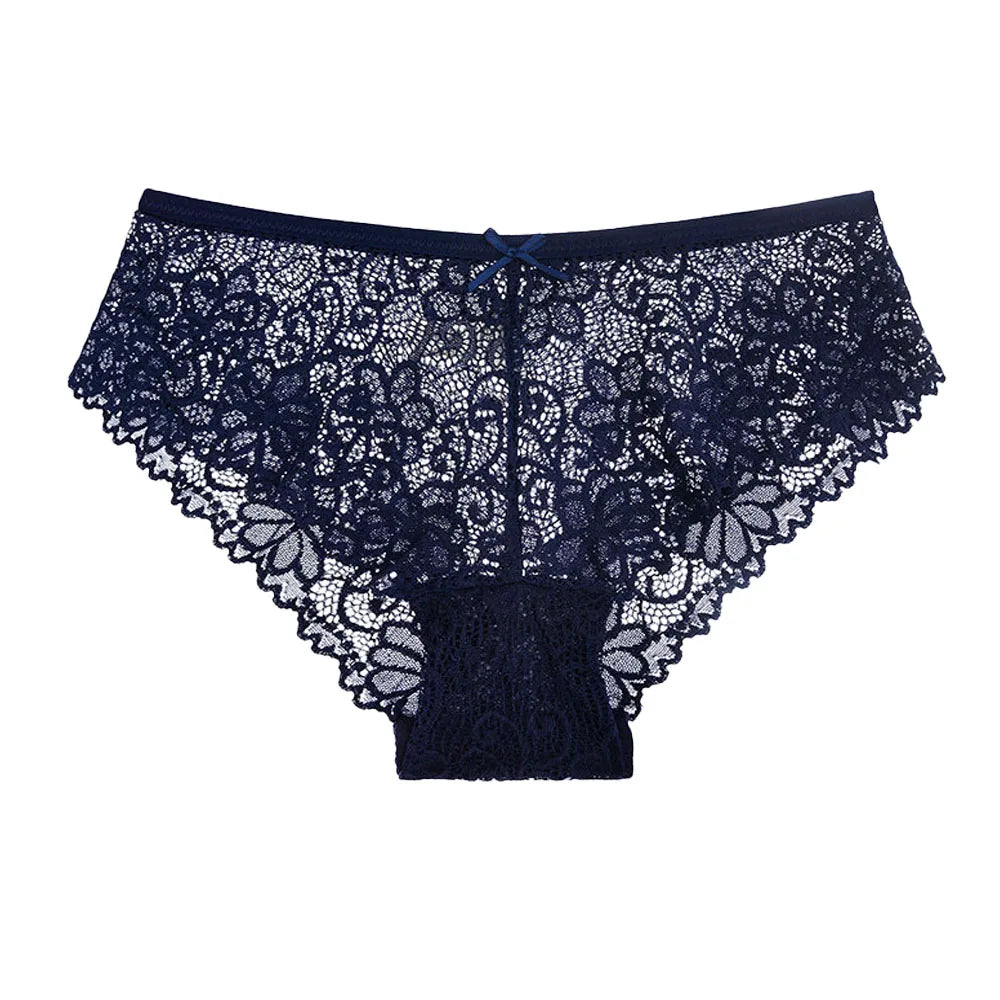 5 PCS/Set Mesh Briefs M-2XL Lace Panties Sexy Transparent Underwear Low Rise Panties Girls Intimates Lingeri