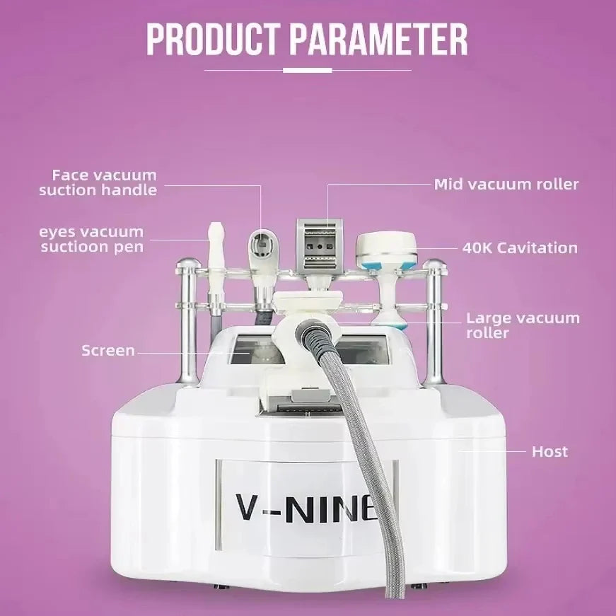 5 In 1 Vela V9 Body Shape Weight Loss Vacuum 80K Cavitation Slimming Roller Shaping Massage Skin Tightening Lifting Machine