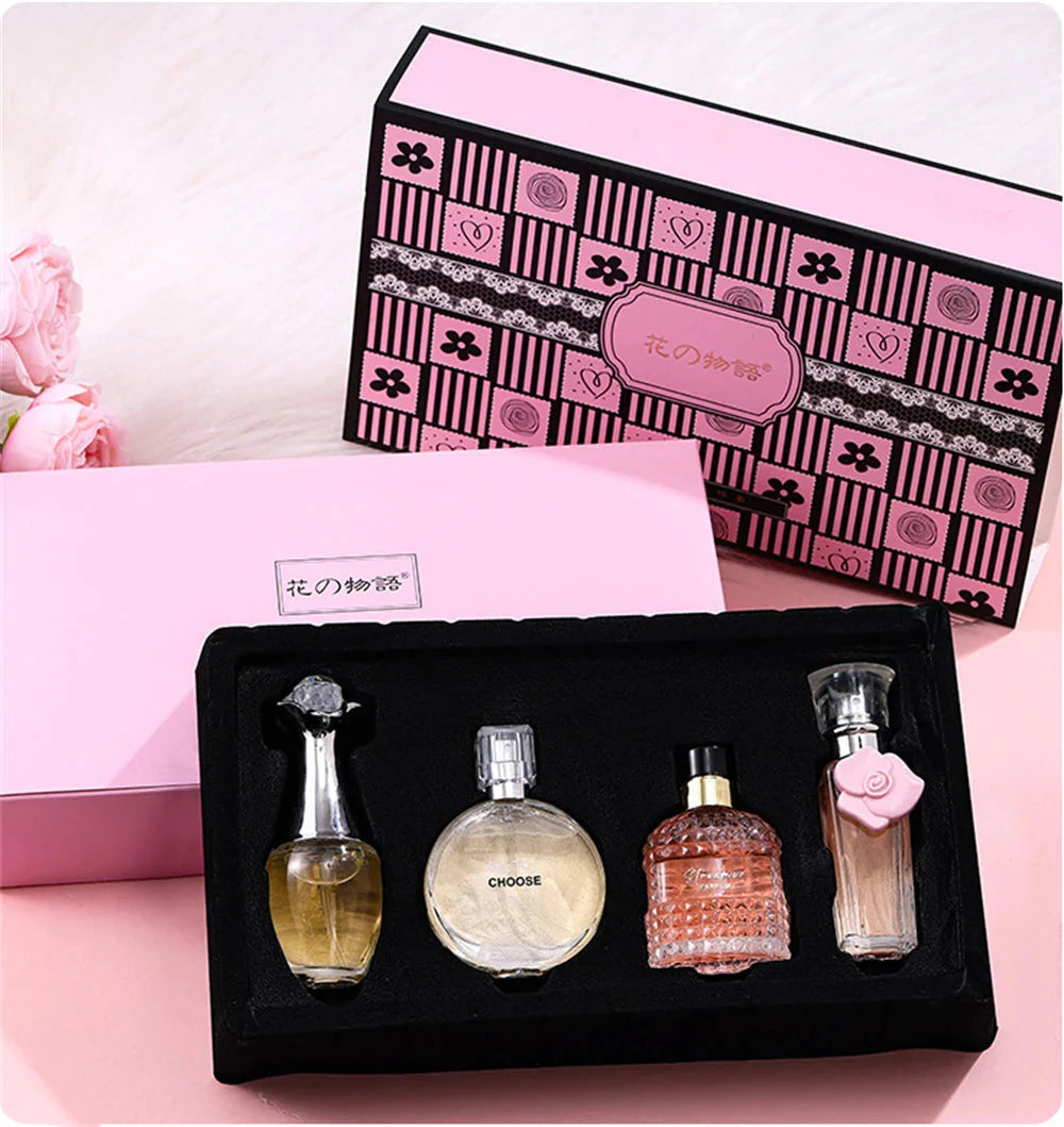 Brand Gift Box 4Pcs Set Perfume Women Parfum Femme 100ml Fresh Natural Floral Scent Spray Feminino Perfumes De Mujer Originales