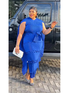 EGRM Miyake Solid Pleated French Three-dimensional Fungus Edge Cake Dress Women's Loose Long Dresses 2025 Summer New 6R8109