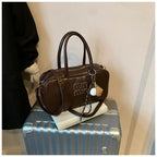 2025 new high-end luxury designer Boston handbag female niche retro fashion all-match pillow bag shoulder messenger bag trend