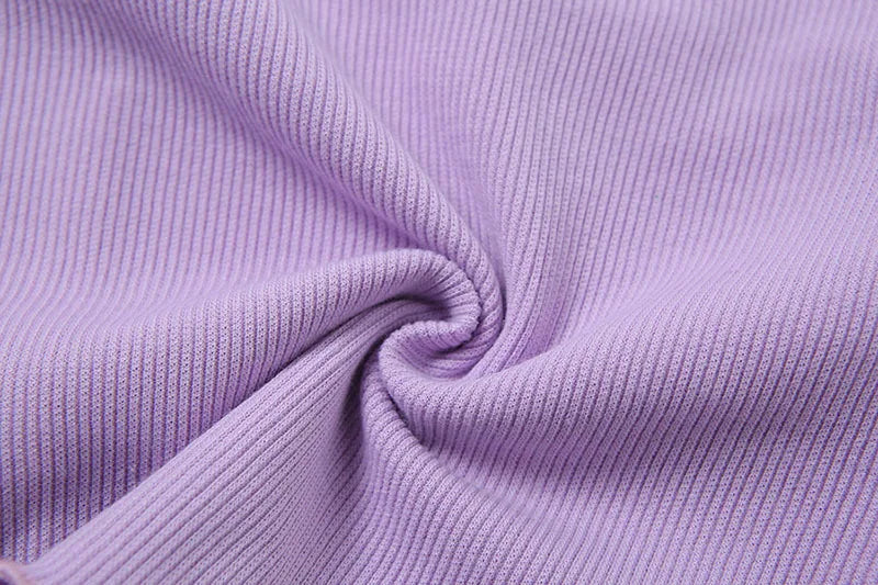 Chic Crop Tops Tees Tie Dye With Sequin Patchwork Women Summer T-shirts Ruffles Hem Purple Or Bule Clothes