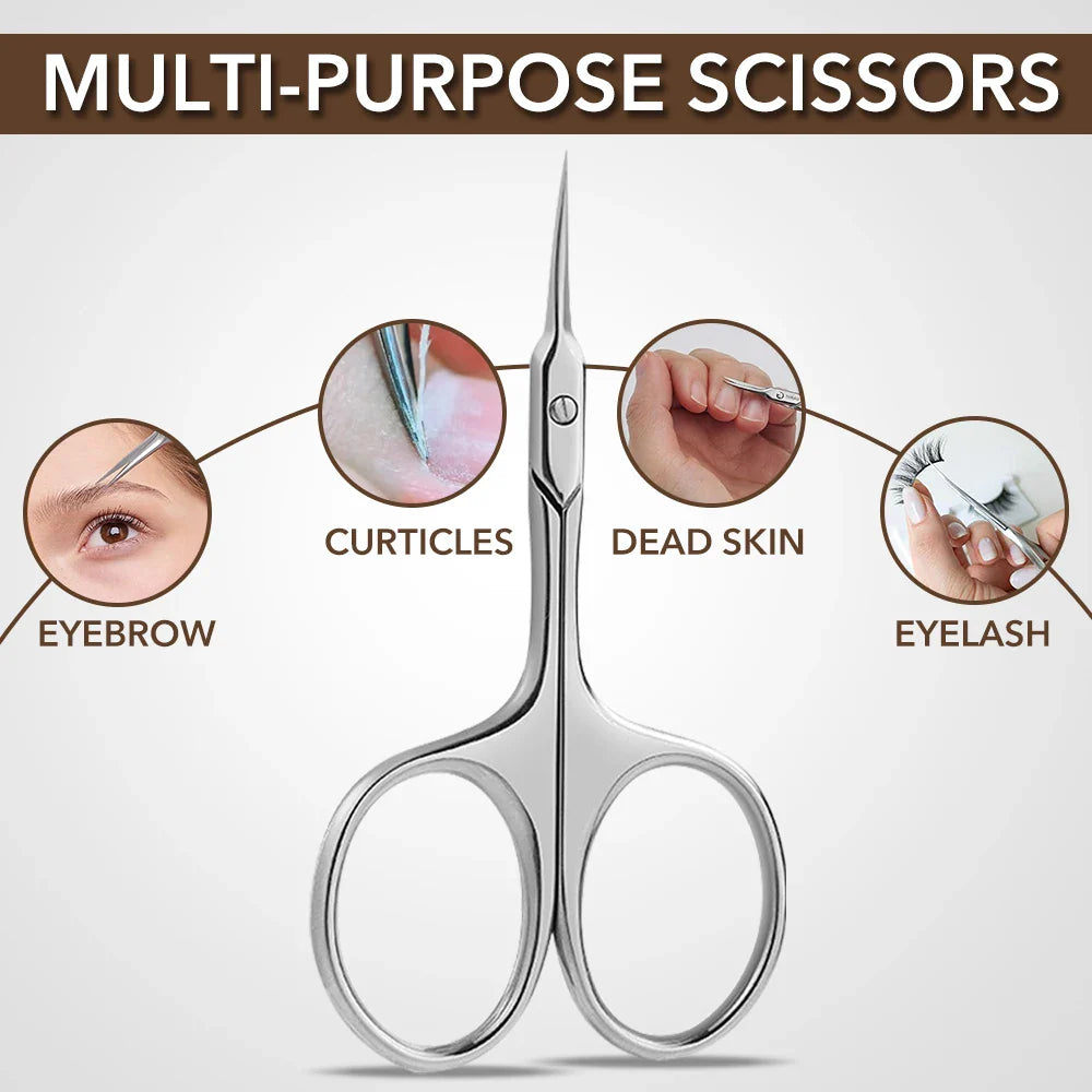 1/2/4Pcs Russian Cuticle Scissors Nipper Dead Skin Scissors Stainless Steel Manicure Pedicure Tools Nail Trimmer Clipper