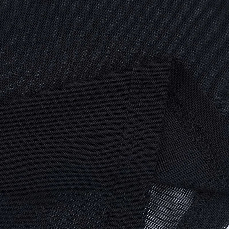 American Fashion Gothic Style Mesh Black Silk Sexy Trousers Suit Women's Summer Street Hip-hop Y2K Black Flared Pants