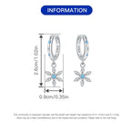 Earrings For Women Silver 925 Fashion Butterfly Snowflake Earrings Cubic Zircon Ear Studs Silver 925 Original Jewelry Gifts