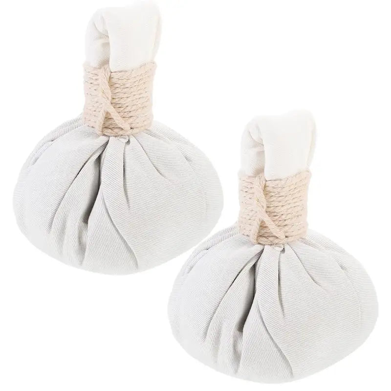 2pcs Chinese Herbal Pouches Spa Massage Pouches Herbal Massage Balls Warming Bags Thai Massage Balls Bath Compress Balls