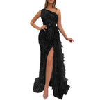 2025 New Women Sleeveless Sequin Long Evening Gown Elegant Bodycon Dress For Wedding Party Prom And Special Occasions