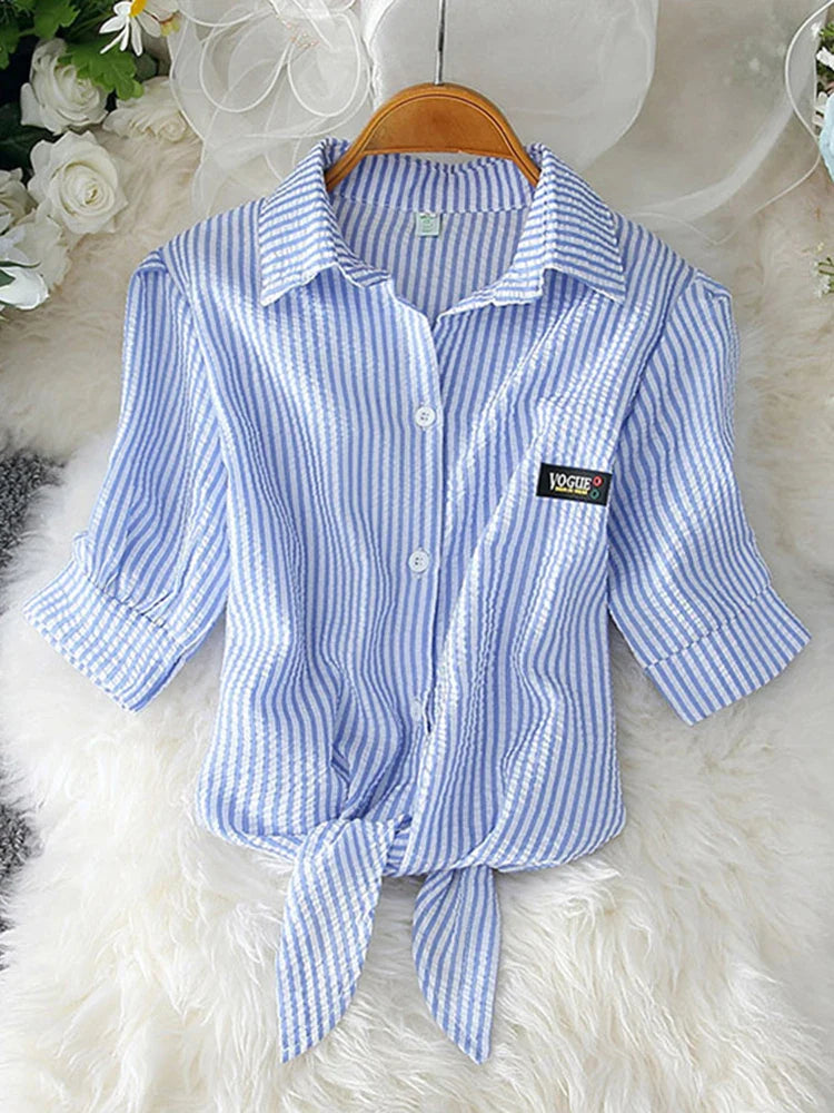 2025 New Womens Tops Fashion Women Summer Chiffon Blouse Short Sleeve Casual Shirt White Ropa Mujer Blusas Feminino