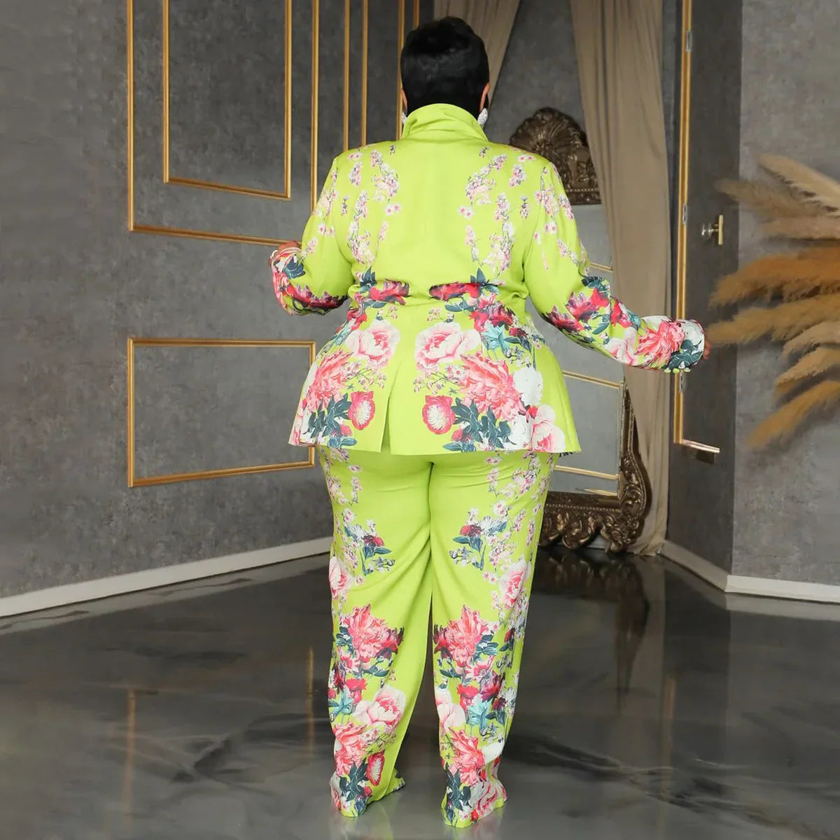 2 Piece Women Sets 2024 New Arrival Plus Size Autumn Winter Matching Two Pieces Sets Blazers Top Pants Suits Outfits Clothing