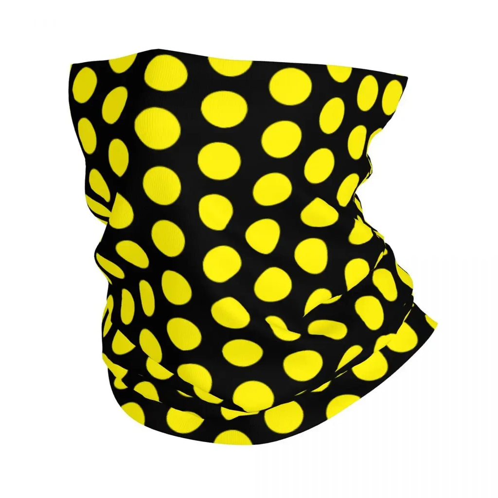 Custom Colorful Pop Art Geometric Polka Dot Bandana Winter Neck Warmer Windproof Wrap Face Scarf for Hiking Gaiter Headband