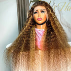 Deep Wave 13x6 13x4 HD Lace Frontal Wig Invisible Strap 360 Full Lace Glueless Wig Highlight 30 Inch Lace Front Human Hair Wigs