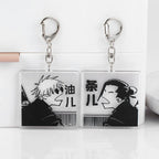 Anime Japanese Cartoon Satoru Gojo Geto Suguru Key Chain Cute Bag Backpack Pendant Acrylic Couple Keychains Jewelry Accessories