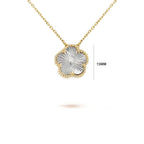 7 colors classic simple five-leaf flower pendant necklace natural stones clover Choker Chain for women party daily wear jewelry