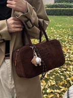 2025 new high-end luxury designer Boston handbag female niche retro fashion all-match pillow bag shoulder messenger bag trend