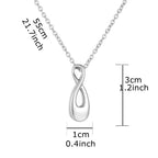 "Eternal Infinity Loop" Ashes Urn Pendant - Stainless Steel Cremation Jewelry for Human Ash Memorial