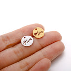 5pcs/Lot Making Mother's Day Unique Gift Pendants Stainless Steel Hollow Mom Letter Charms For Necklace Bracelet Accessories DIY