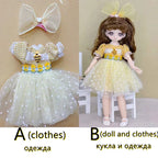 30cm Two-dimensional Doll Comic Face 1/6 Bjd Doll or Dress Up Clothes Children's Girl Birthday Gift Toys Kids Toys