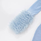 2025 Autumn Furry Patchwork Dress Women See Through Full Sleeve Sexy Hollow Cross Elegant Luxury Banquet Birthday Party Clubwear