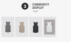 BMURHMZA Fashion New Water Wash Rib Simple Retro Workwear Women's Tank Top